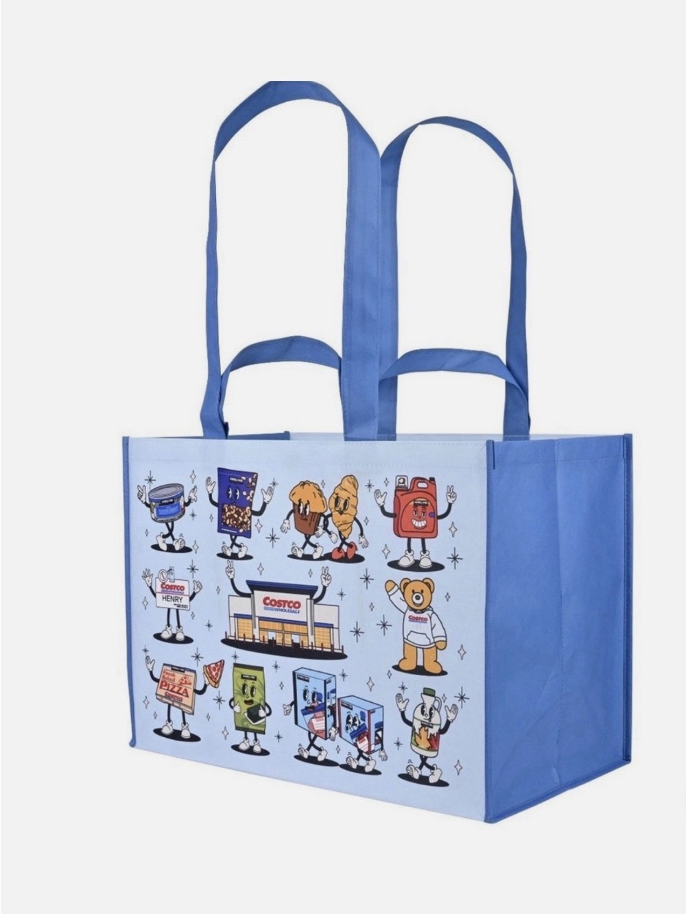 NWT Costco Kirkland Keep it Cool Blue Grocery Character Tote